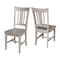 International Concepts Set of 2 San Remo Splatback Chairs, Washed Gray Taupe C09-10P - alternate 2